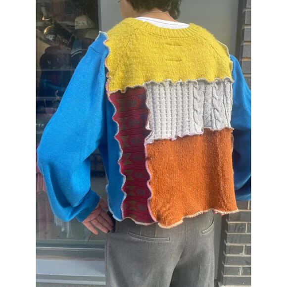 Upcycled Multi-Pattern Sweater - Picture 3 of 4